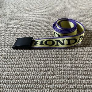 Belt - Yellow/Purple with “Honda” text